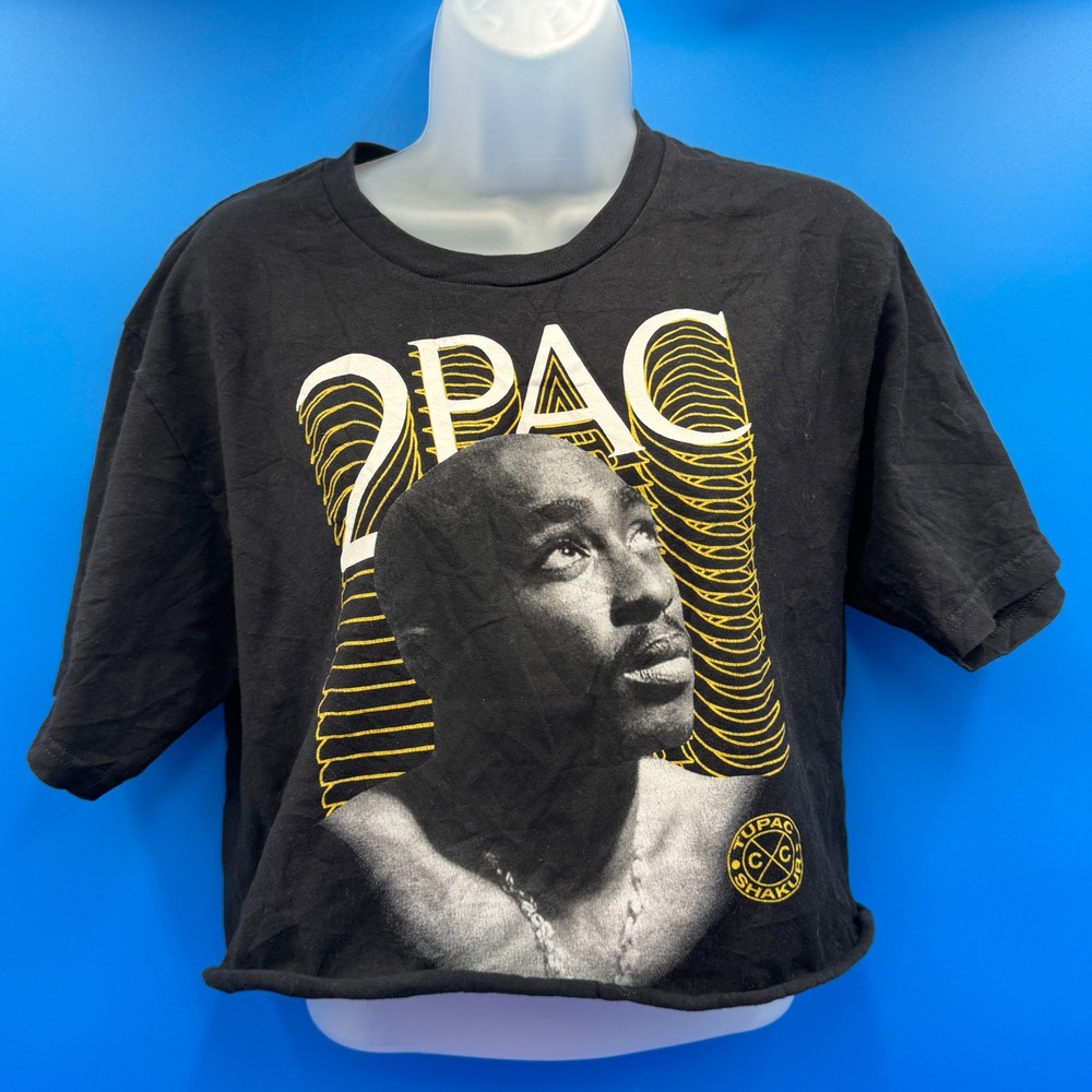 Y2K 2Pac Shakur Cross Colours Graphic T Shirt Black‎ Mens Size M